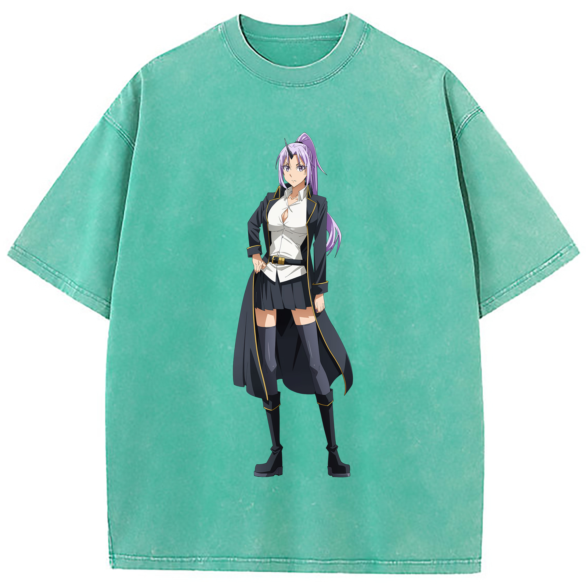 （画像用） 転スラ Regarding Reincarnated to Slime 綿100% ヴィンテージ風 半袖Tシャツ（フロントプリント）